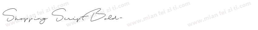 Shopping Script Bold字体转换